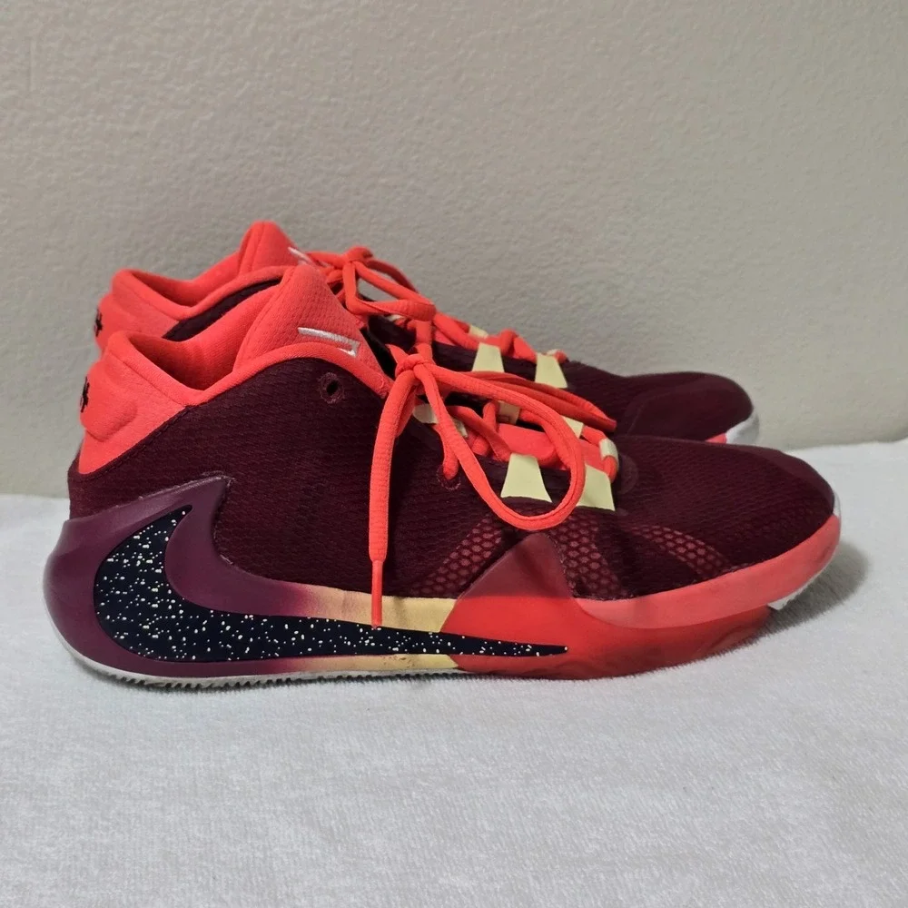 Nike Sz 6.5 Y Youth‎ Giannis Zoom Freak 1 GS Noble Red BQ5633-600